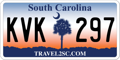 SC license plate KVK297