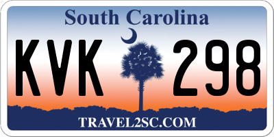 SC license plate KVK298