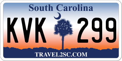 SC license plate KVK299