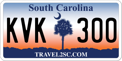 SC license plate KVK300
