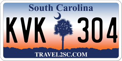 SC license plate KVK304