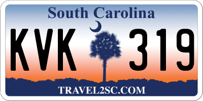 SC license plate KVK319