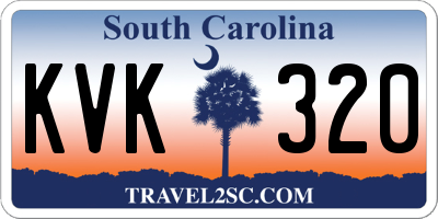 SC license plate KVK320