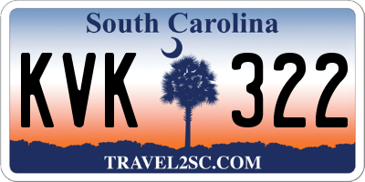 SC license plate KVK322