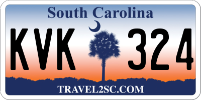 SC license plate KVK324