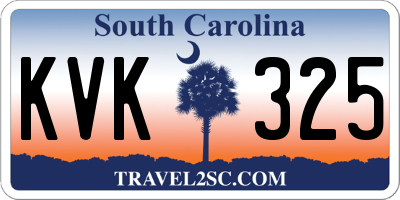 SC license plate KVK325