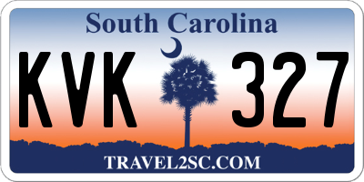 SC license plate KVK327