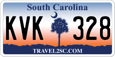 SC license plate KVK328