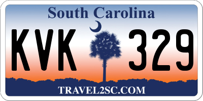 SC license plate KVK329
