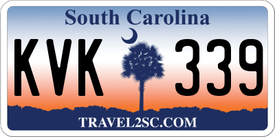 SC license plate KVK339