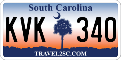 SC license plate KVK340