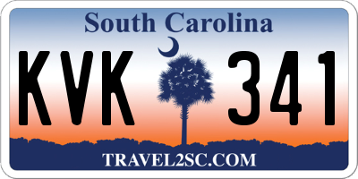SC license plate KVK341