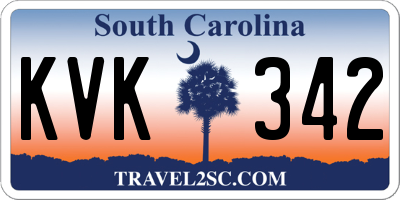 SC license plate KVK342