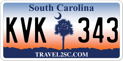 SC license plate KVK343