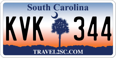 SC license plate KVK344