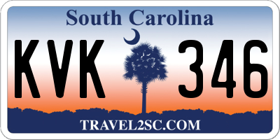 SC license plate KVK346