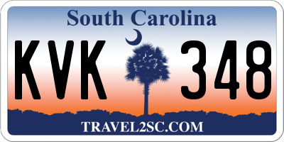 SC license plate KVK348