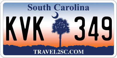 SC license plate KVK349