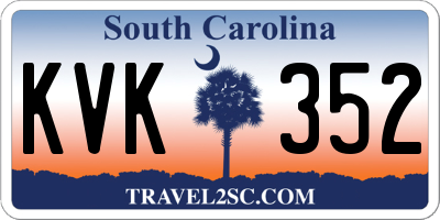 SC license plate KVK352
