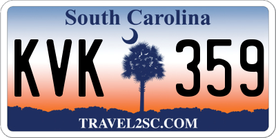 SC license plate KVK359