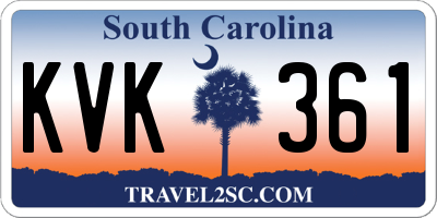SC license plate KVK361