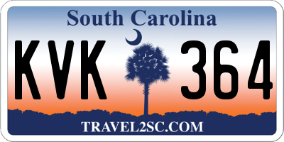 SC license plate KVK364