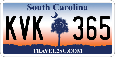 SC license plate KVK365
