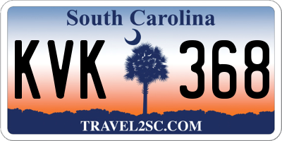 SC license plate KVK368