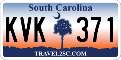 SC license plate KVK371