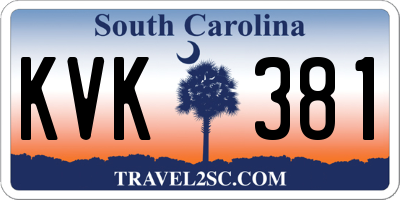 SC license plate KVK381