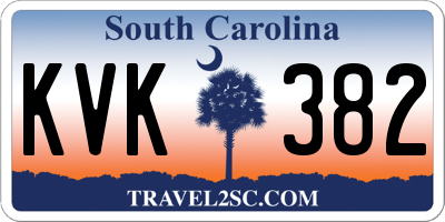SC license plate KVK382