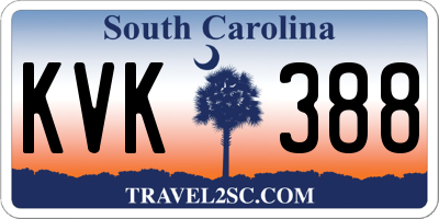 SC license plate KVK388