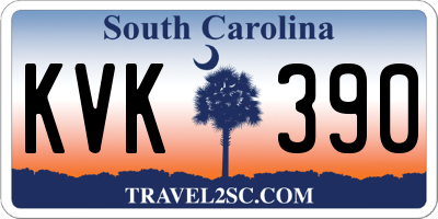 SC license plate KVK390