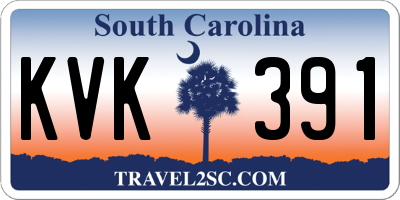 SC license plate KVK391