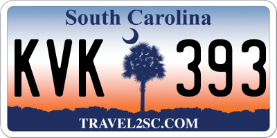 SC license plate KVK393
