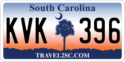 SC license plate KVK396