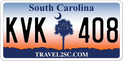 SC license plate KVK408