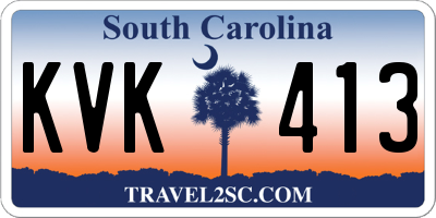 SC license plate KVK413