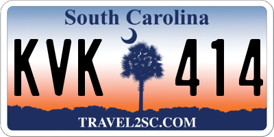 SC license plate KVK414