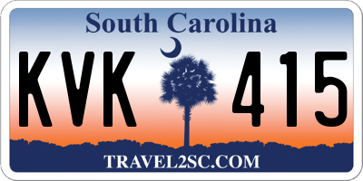 SC license plate KVK415