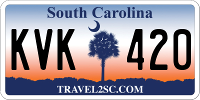 SC license plate KVK420