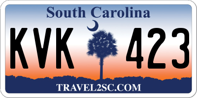 SC license plate KVK423