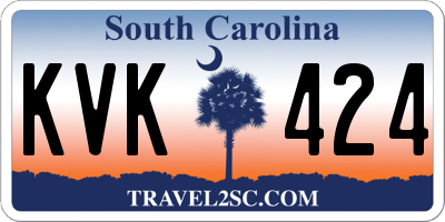 SC license plate KVK424