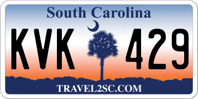 SC license plate KVK429