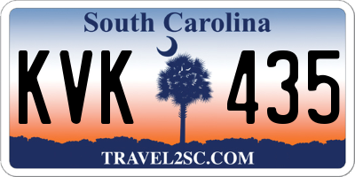SC license plate KVK435