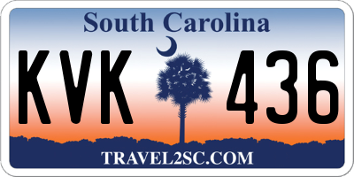 SC license plate KVK436