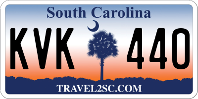 SC license plate KVK440