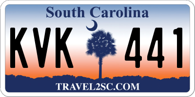 SC license plate KVK441