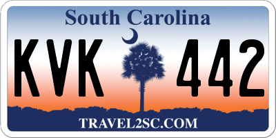 SC license plate KVK442