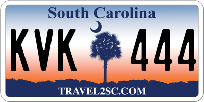SC license plate KVK444